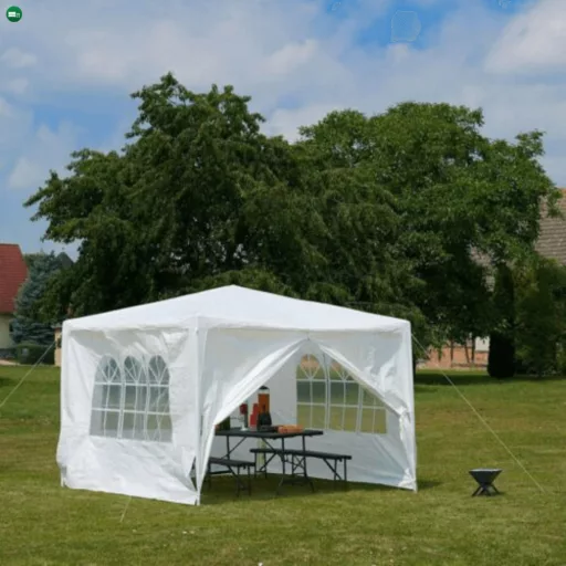Kerti partisátor, fehér, 3x3 m, TEKNO TYP 1