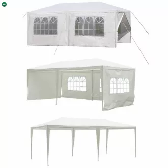 Kerti partisátor, fehér, 3x6 m, TEKNO TYP 2