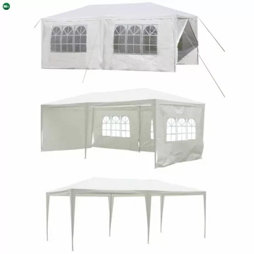 Kerti partisátor, fehér, 3x6 m, TEKNO TYP 2