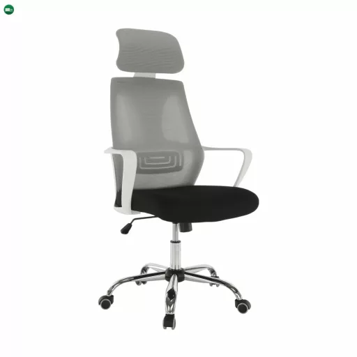 Irodai szék, szürke/fekete/fehér, TAXIS