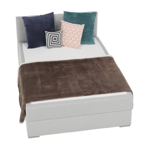 Boxspring típusú ágy 140x200, világosszürke, FERATA KOMFORT