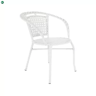Kerti rattan szett 1+2, fehér, JENAR