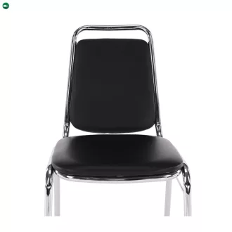 Szék tárgyalóterembe, fekete textilbőr, ZEKI