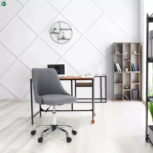 Irodai szék, szürke/króm, EDIZ