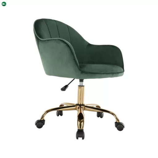 irodai szék, zöld Velvet szövet/arany, EROL