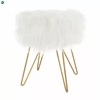 Puff, fehér/arany, JAMINA