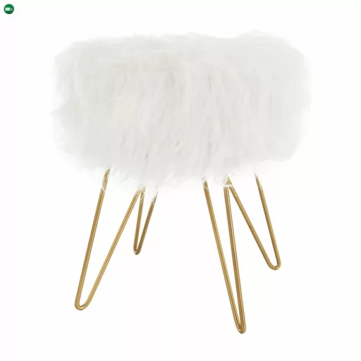 Puff, fehér/arany, JAMINA