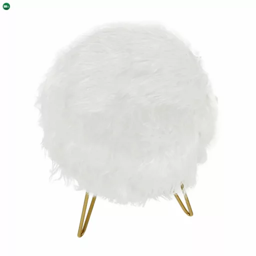 Puff, fehér/arany, JAMINA