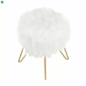 Puff, fehér/arany, JAMINA