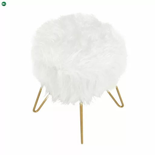 Puff, fehér/arany, JAMINA