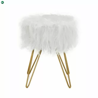 Puff, fehér/arany, JAMINA
