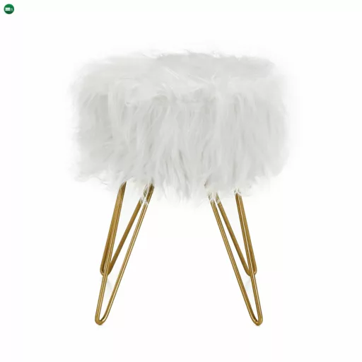 Puff, fehér/arany, JAMINA
