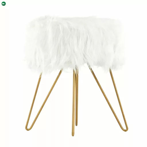 Puff, fehér/arany, JAMINA