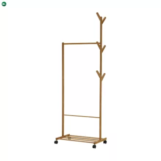Kerekes akasztó, bambus, 60 cm széles, VIKIR TYP 1