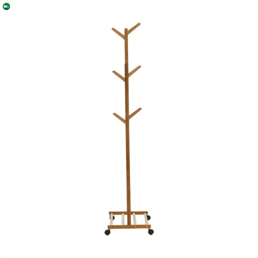 Kerekes akasztó, bambus, 60 cm széles, VIKIR TYP 1
