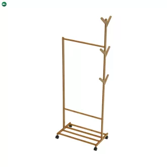 Kerekes akasztó, bambus, 60 cm széles, VIKIR TYP 1