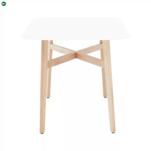 Étkezőasztal, fehér/természetes fa, 120x80 cm, CYRUS 2  NEW