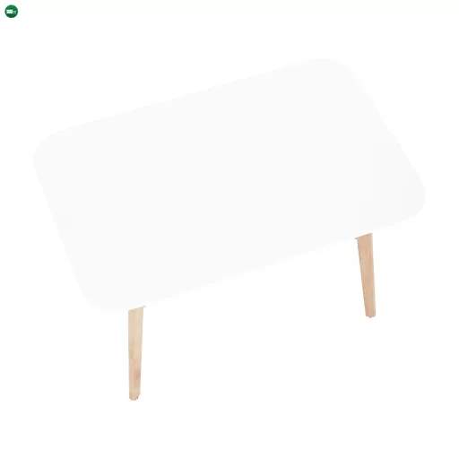 Étkezőasztal, fehér/természetes fa, 120x80 cm, CYRUS 2  NEW