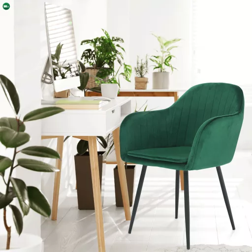 Dizájnos fotel, smaragd Velvet anyag, ZIRKON