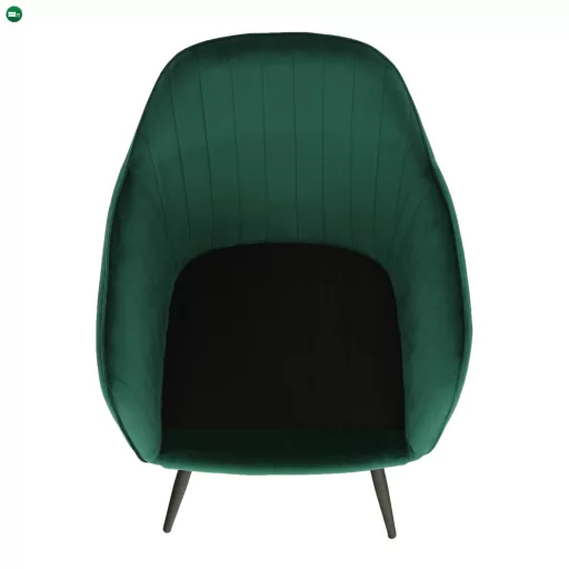 Dizájnos fotel, smaragd Velvet anyag, ZIRKON