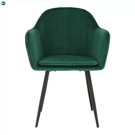 Dizájnos fotel, smaragd Velvet anyag, ZIRKON