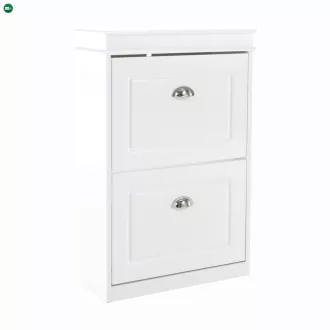 Cipőpolc, 2-soros, fehér, SEBER TYP 1