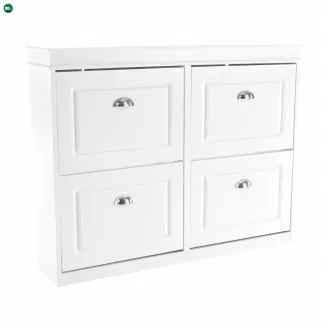 Cipőpolc, 2-soros, fehér, SEBER TYP 5