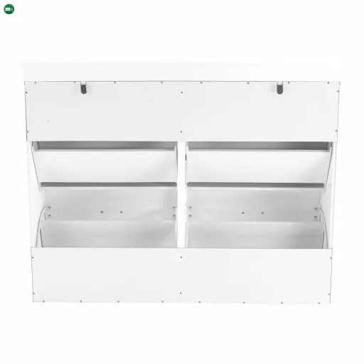 Cipőpolc, 2-soros, fehér, SEBER TYP 5