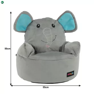 Babzsák, szürke szövet, BABY TYP 2