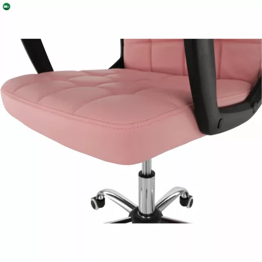 Irodai szék, rózsaszín textilbőr RULIS