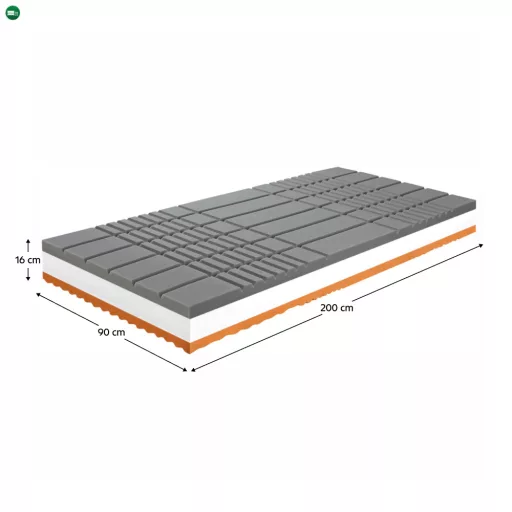 Felfekvés elleni matrac, 16 cm, 90x200 cm, BE KELLEN