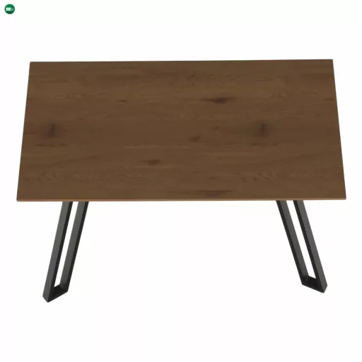 Étkezőasztal, tölgy/fekete, 140x83 cm, PEDAL