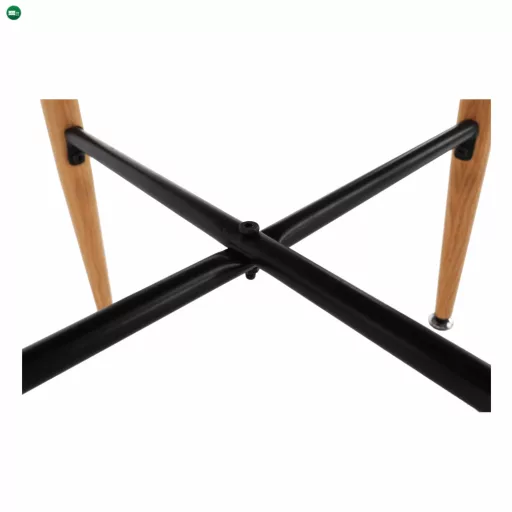 Bárasztal, fekete/tölgy, átmérő 60 cm, IMAM
