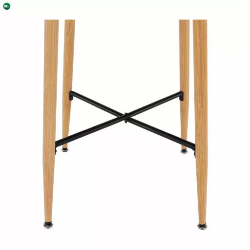 Bárasztal, fekete/tölgy, átmérő 60 cm, IMAM