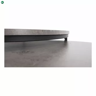 Két dohányzóasztal készlet, beton/fekete, IKLIN