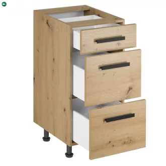   Alsó szekrény, artisan tölgy, fogantyúkkal, LANGEN D40S3 U