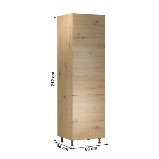 Élelmiszer szekrény polcokkal, artisan tölgy, univerzális, LANGEN D60R