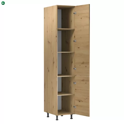 Élelmiszer szekrény polcokkal, artisan tölgy, univerzális, LANGEN D40SP
