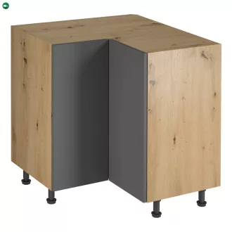   Sarok alsó szekrény, artisan tölgy/szürke matt, LANGEN D90N