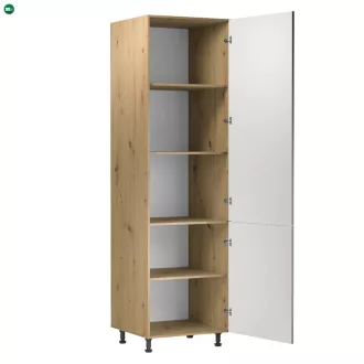   Élelmiszer szekrény polcokkal, artisan tölgy/szürke matt, univerzális, LANGEN D60R