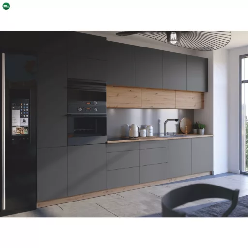 Felső szekrény, artisan tölgy/szürke matt, univerzális, LANGEN G60
