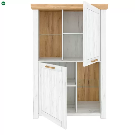 Vitrin C, tölgy craft arany/tölgy craft fehér, SUDBURY