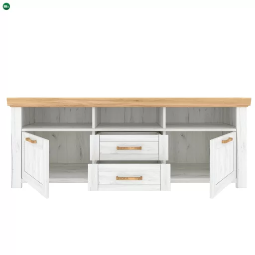 TV asztal B, tölgy craft arany/tölgy craft fehér, SUDBURY