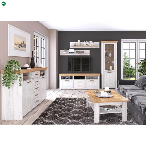 Tükör W, tölgy craft fehér, SUDBURY