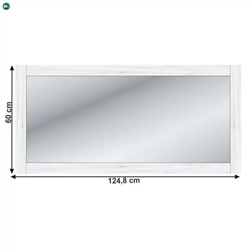 Tükör W, tölgy craft fehér, SUDBURY