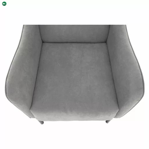 Kényelmes fotel, szürke/fekete, BREDLY