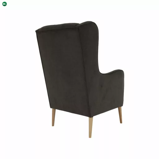 Kényelmes fotel, barna/bükk, BREDLY