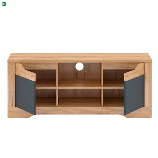 TV asztal B, tölgy craft arany/grafit szürke, FIDEL