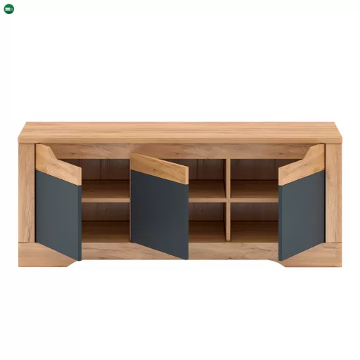 TV asztal J, tölgy craft arany/grafit szürke, FIDEL