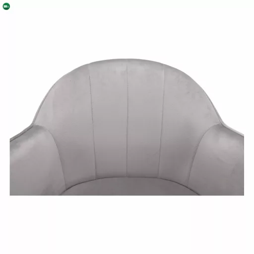 Irodai szék, Velvet anyag világosszürke/fekete, EROL